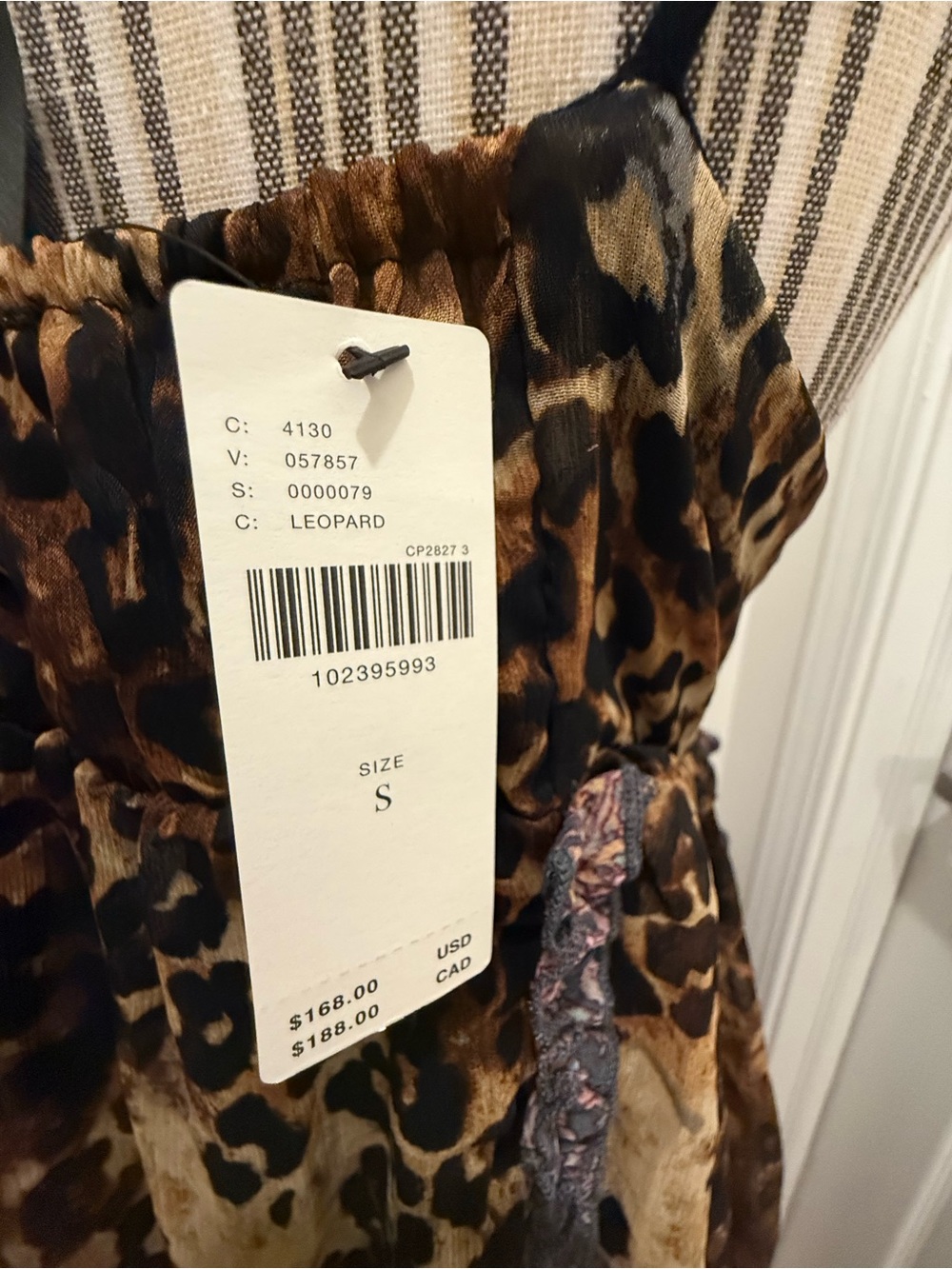 Anthropologie Ruffled Chiffon Maxi Dress leopard print and tiered ruffles Sm NWT - Picture 8 of 10